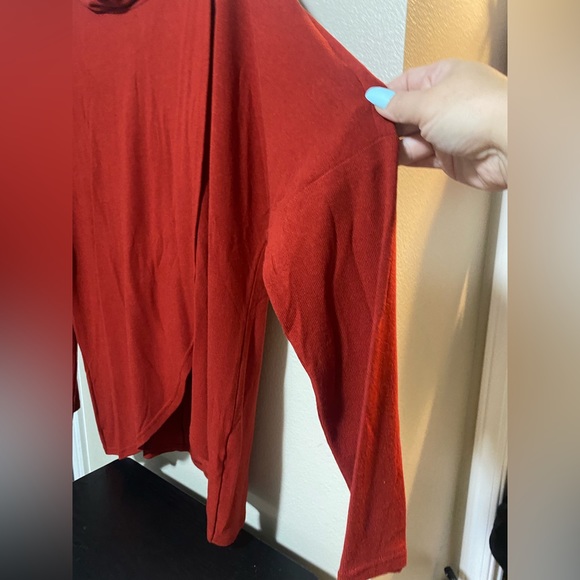 Tickled Teal Athena Cowl Neck Top-size xl - Picture 6 of 11